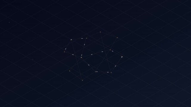 high tech isometric brain map gold navy