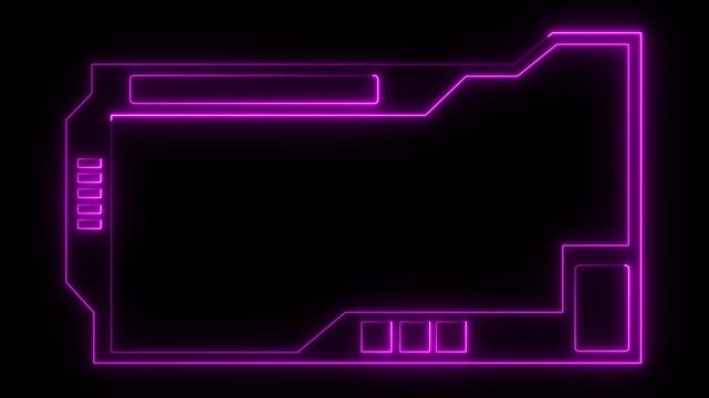 Hud interface frames designed for spatial data visualization screens. Grid aligned panels created for navigation and coordinate mapping displays. Technical screen layouts.4k animation video