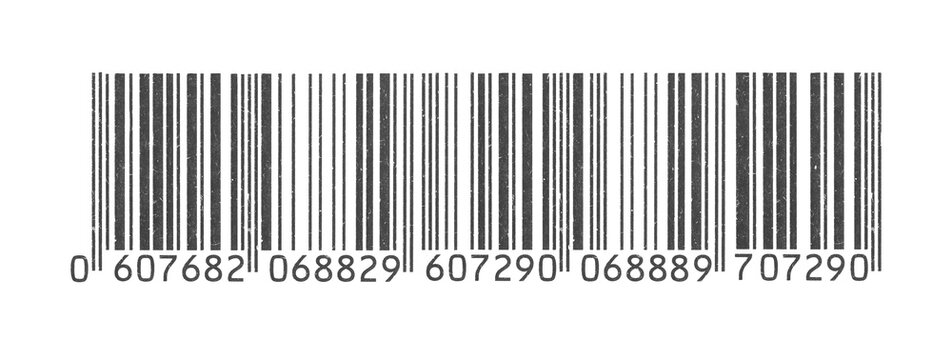 Black barcode, tag for products, bar code icon isolated on white background, with clipping path	