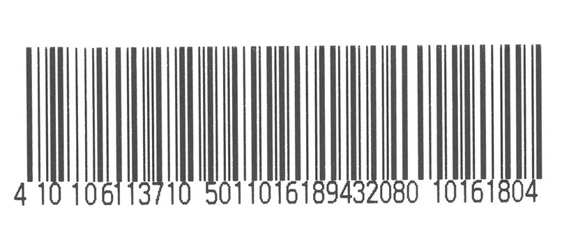 Black barcode, tag for products, bar code icon isolated on white background, with clipping path	