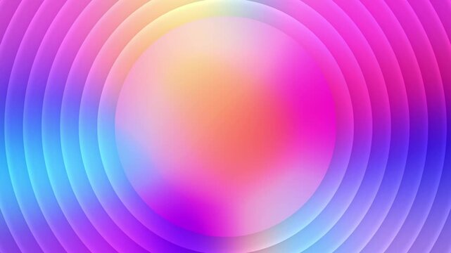 Abstract geometric circular gradient loop background, blurred dynamic rainbow ring flow animation with copy space for design, endless creative colorful shape wallpaper motion graphic for presentation