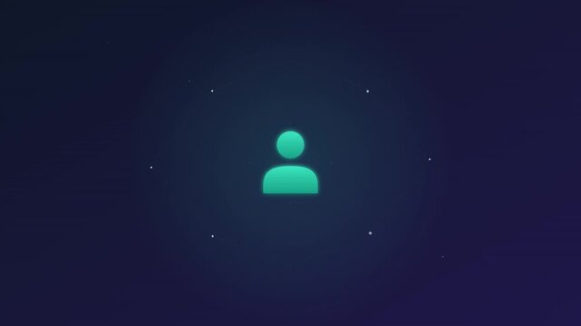 human user profile icon with interconnecting social node network