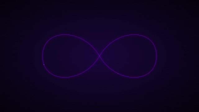 Infinite Loop Process Icon With Twisting Purple Ribbon Motion