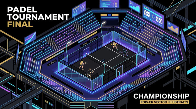 Padle Tournament Final Championship Futuristic Stadium View