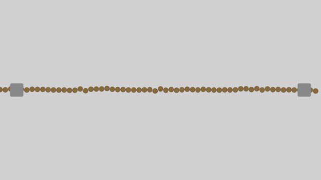 Minimalist loading bar animation with brown dots and grey square endpoints for digital interface and progress tracking 4k