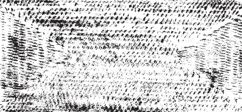 Vector fabric texture. Distressed texture of weaving fabric. Grunge background. Abstract halftone vector illustration. Overlay to create interesting effect and depth. Black isolated on white. EPS10.