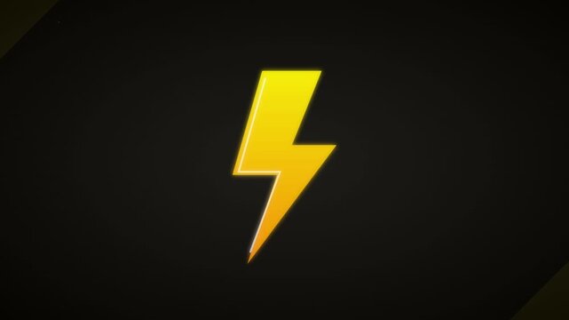 lightning bolt element with yellow electric spark motion