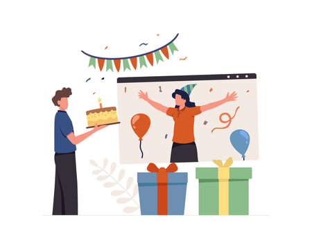 Virtual Birthday Video Call Celebration