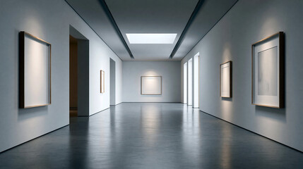 Fototapeta premium Gallery and exhibition of contemporary art, cultural institution and display concept, with copy space