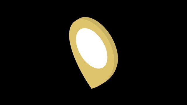 Modern Isometric Location Pin Animation for Navigation Maps and GPS