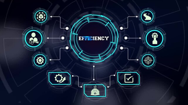 Efficiency optimization interface designed for industrial system performance analysis and high speed resource management