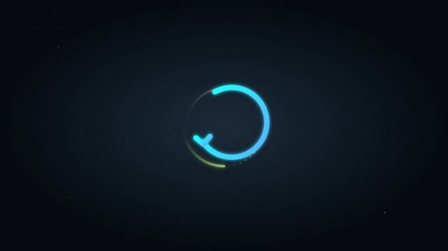 looping refresh update icon with circular spinning motion trails