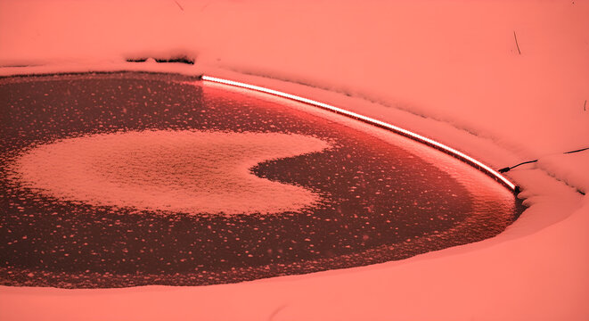 A futuristic sleek 3D model of a sophisticated industrial technology pr element glows brightly.