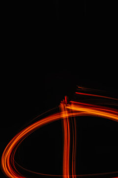 Abstract trails of moving flames