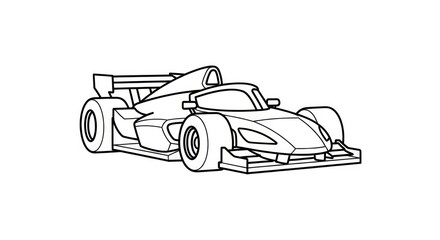 Obraz premium Racing car speed illustration outline.