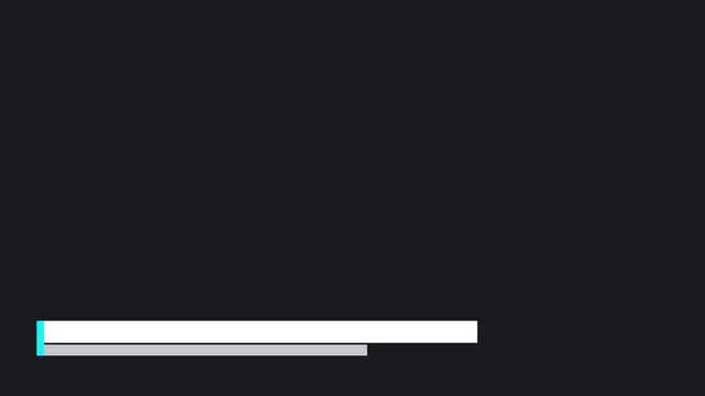 Minimalist lower third animation with cyan accent for broadcast and corporate presentation 4k motion