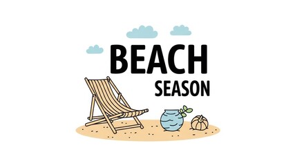 Obraz premium Beach Season Relaxation Summer Vacation.