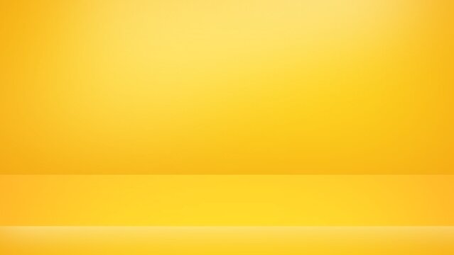 Minimalist Yellow Empty Studio Room Background for Product Display