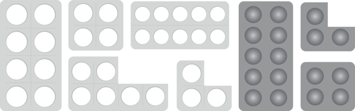 Set of ten frames and counting blocks