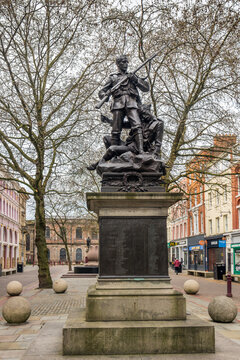 The Manchester Regiment South African War Memorial in St Ann's Square, Manchester, to the memory of soldiers who fell in the South African War from 1899 to 1902.