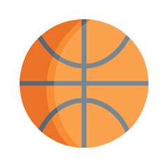 Cartoon orange basketball on a black background illustration © Sharuzzaman