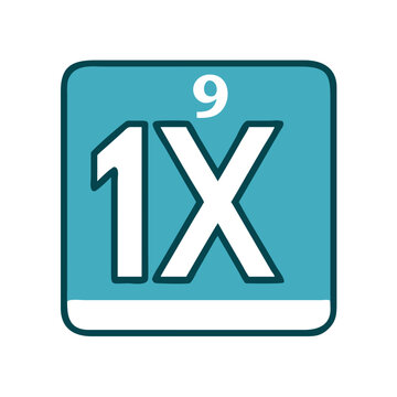 One X Nine Icon Illustration Design on Black Background