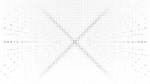 Minimal dotted x pattern with geometric symmetry on white background design