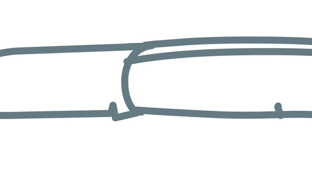 Clean flat vector line icon depicting a compact pocket knife, useful for camping checklists, outdoor shop categories, and tool safety guides.