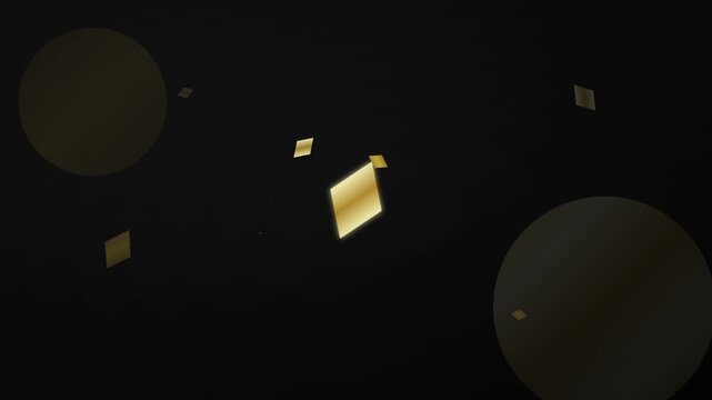luxury gold diamond shape floating abstract background