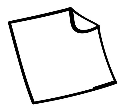 A clean flat vector line icon of sticky note sheets, ideal for reminder widgets, project planning screens, office signage, and study resources.