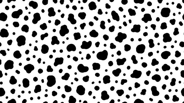 Black spotted pattern on white background resembling Dalmatian fabric texture, spots, black, white, pattern, dalmatian, texture,