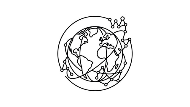 Globe Earth Planet World Map Illustration.