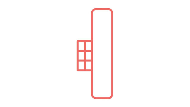 Clean flat vector line icon of a diving board, ideal for swimming pool maps, aquatic sports schedules, safety notices, and resort activity guides.
