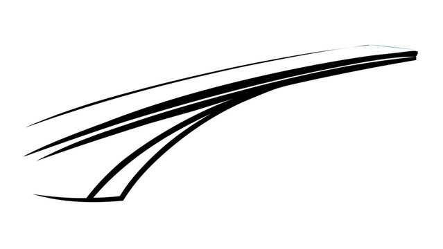 Minimal clean flat vector line icon showing a pool diving board, useful for swim class materials, sports centers, resort signage, and safety layouts.