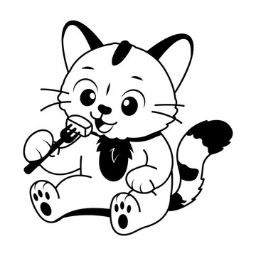 Cat playing a video game with a controller.