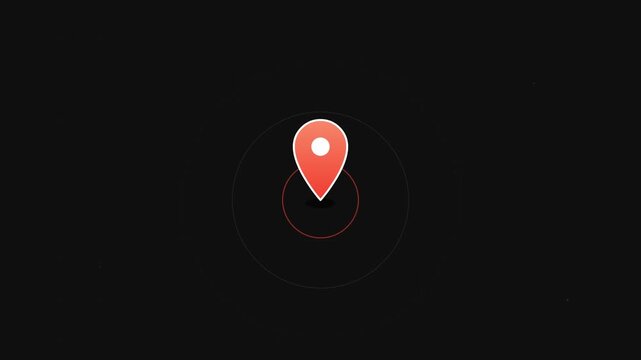 Map Location Pin Navigation Pointer Motion Graphic