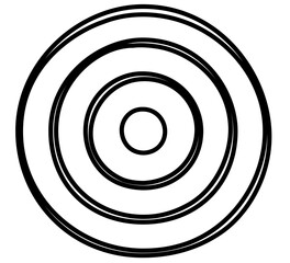 Naklejka premium A clean flat vector line icon of a target bullseye, suitable for goal tracking, marketing strategy, accuracy metrics, and success dashboards.