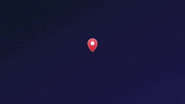 map marker location icon with blue radar ping rings