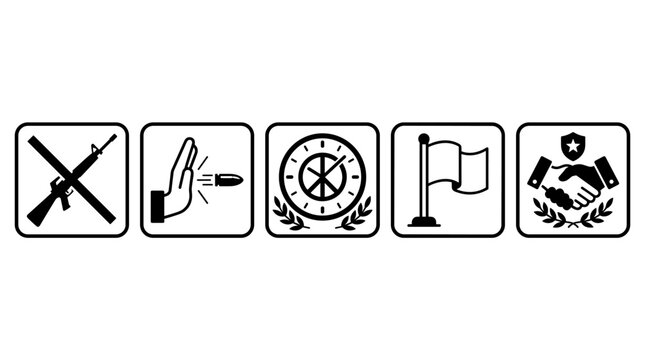Peace and Conflict Resolution Icon Set