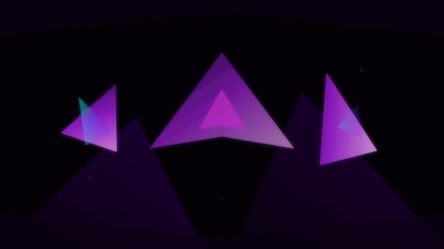 Midnight Amethyst Crystal Growth Vector Art