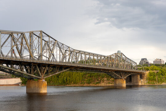 Alexandra Bridge connecting Ottawa and Gatineau in Canada