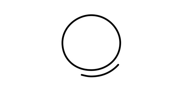 Simple clean flat vector line icon of a smartwatch face and band, ideal for wearable electronics, fitness goals, and tech service menus.