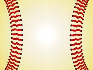 Seamless baseball stitching pattern background for sports design, yellow