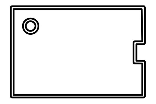 Clean flat vector line icon of a loyalty card, ideal for rewards programs, retail apps, customer accounts, and discount membership interfaces.