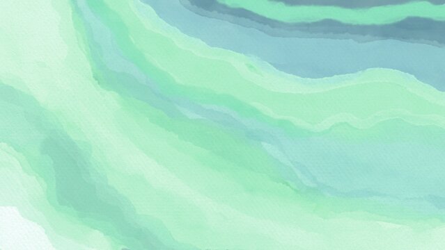 Mint green turquoise watercolor wave abstract background, minimalist fluid pastel teal liquid marble backdrop for elegant organic packaging
