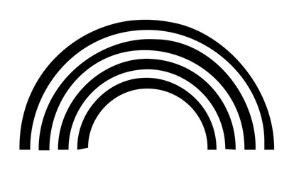 Obraz premium A clean flat vector line icon showing a simple rainbow, useful for climate apps, diversity themes, kids activities, and uplifting web layouts.
