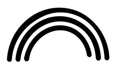 Obraz premium A clean flat vector line icon depicting a rainbow arch, perfect for equality campaigns, weather dashboards, and bright lifestyle branding.