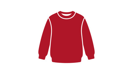 Red long sleeve sweatshirt isolated on a white background. © goeng_art