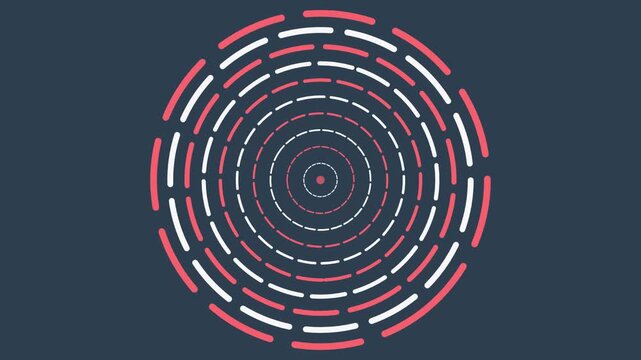 minimalist circular motion optical illusion vector design