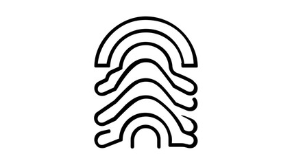 Obraz premium A clean flat vector line icon of a rainbow arc, great for weather themes, positivity graphics, children’s designs, and environmental materials.